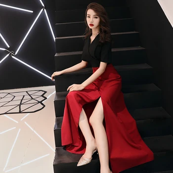 Black&red Sexy Women Formal Party Chinese Dress Plus Size 3XL Qipao Maxi Gown Long Slim Cheongsam High Split Vestidos De Festa
Black&red Sexy Women Formal Party Chinese Dress Plus Size 3XL Qipao Maxi Gown Long Slim Cheongsam High Split Vestidos De Festa