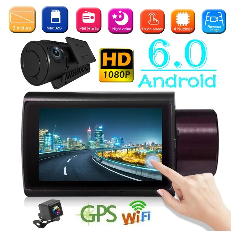 Multi-function Dash Cam Android 6.0 GPS Detector Dashboard Camera Car DVR Recorder 3 inch Touch Screen Buttons Car Electronics
Multi-function Dash Cam Android 6.0 GPS Detector Dashboard Camera Car DVR Recorder 3 inch Touch Screen Buttons Car Electronics