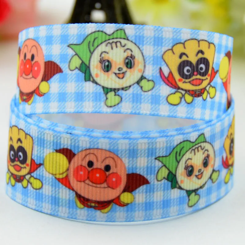 7/8 "22 мм 1" 25 1-1/2 "38 3" 75 Anpanman вечерние ленты с мультяшным принтом 10 ярдов X-01640