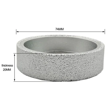 3/ 75mm Vacuum Brazed Diamond Grinding Wheel Flat Polishing Disc For Marble 1x