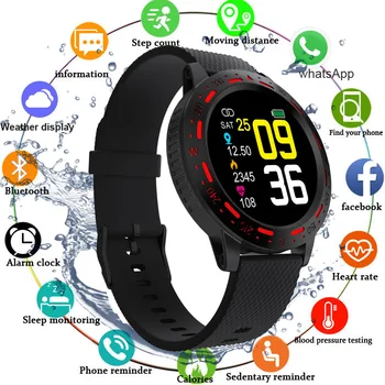 Smart Watch Men Women Blood Pressure Measurement Smartwatch Waterproof Heart Rate Oxygen Monitor WhatsApp Reminder Smart Clock
Smart Watch Men Women Blood Pressure Measurement Smartwatch Waterproof Heart Rate Oxygen Monitor WhatsApp Reminder Smart Clock