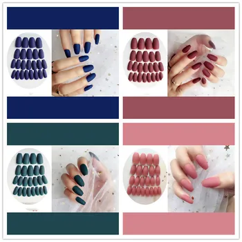 Nail Art Manicure 24pcs/set Matte Tips for False Nails Fake Nails Forms for Extension Manicure Art for False Nails 12 Colors
Nail Art Manicure 24pcs/set Matte Tips for False Nails Fake Nails Forms for Extension Manicure Art for False Nails 12 Colors