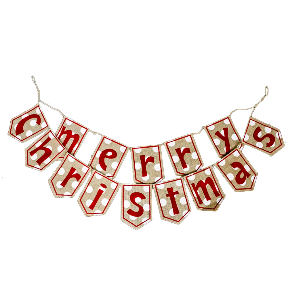 Merry Christmas Jute Burlap Banners Rustic Party Banner Decoration Xmas Ornament christmas decorations for home
Merry Christmas Jute Burlap Banners Rustic Party Banner Decoration Xmas Ornament christmas decorations for home