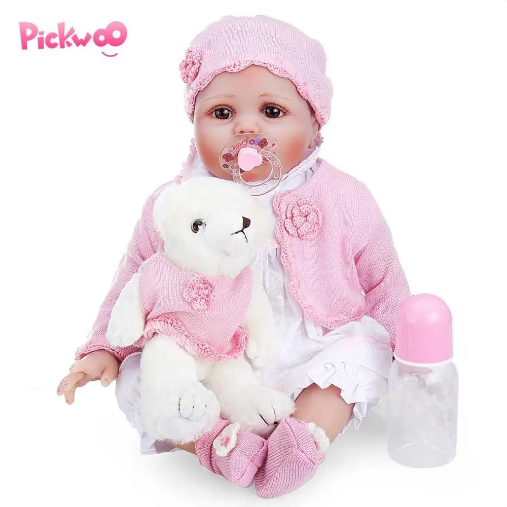 Pickwoo 55CM Soft Silicone Newborn Baby Reborn Doll Babies Dolls 22inch Lifelike Real Bebes Doll for Children Birthday Gift
Pickwoo 55CM Soft Silicone Newborn Baby Reborn Doll Babies Dolls 22inch Lifelike Real Bebes Doll for Children Birthday Gift