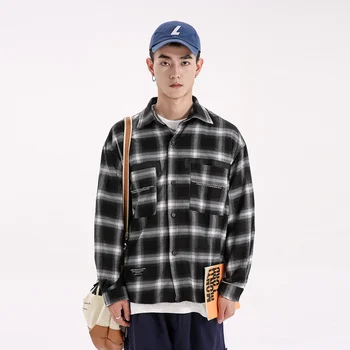 YOYOO new autumn men clothing 100% cotton oversized plaid men shirts casual loose shirt new fashion style men's shirts man
YOYOO new autumn men clothing 100% cotton oversized plaid men shirts casual loose shirt new fashion style men's shirts man