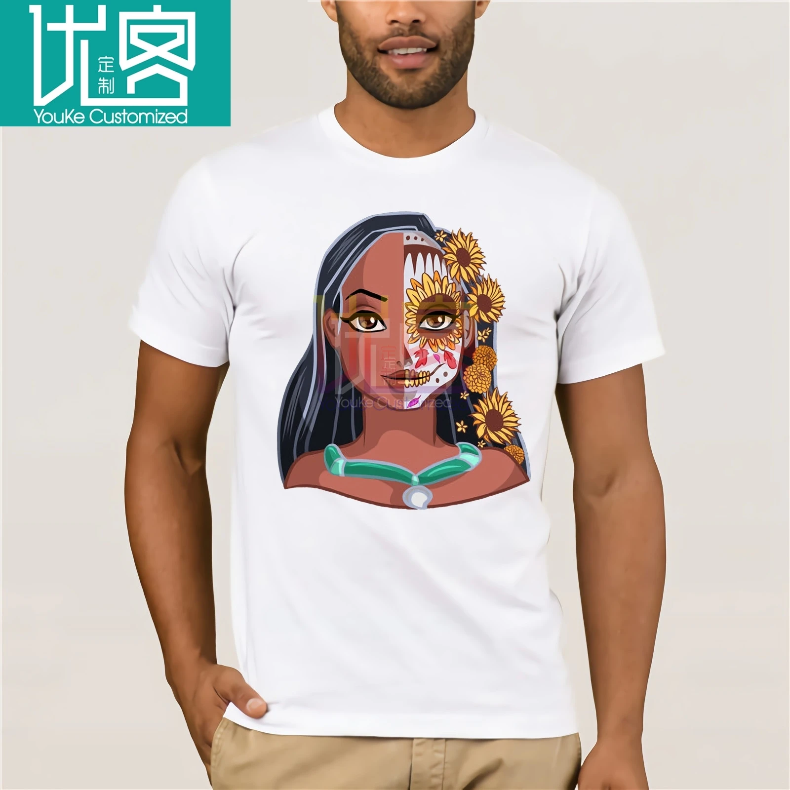 Sugar Skull Series Pocahontas T-Shirt 
Sugar Skull Series Pocahontas T-Shirt