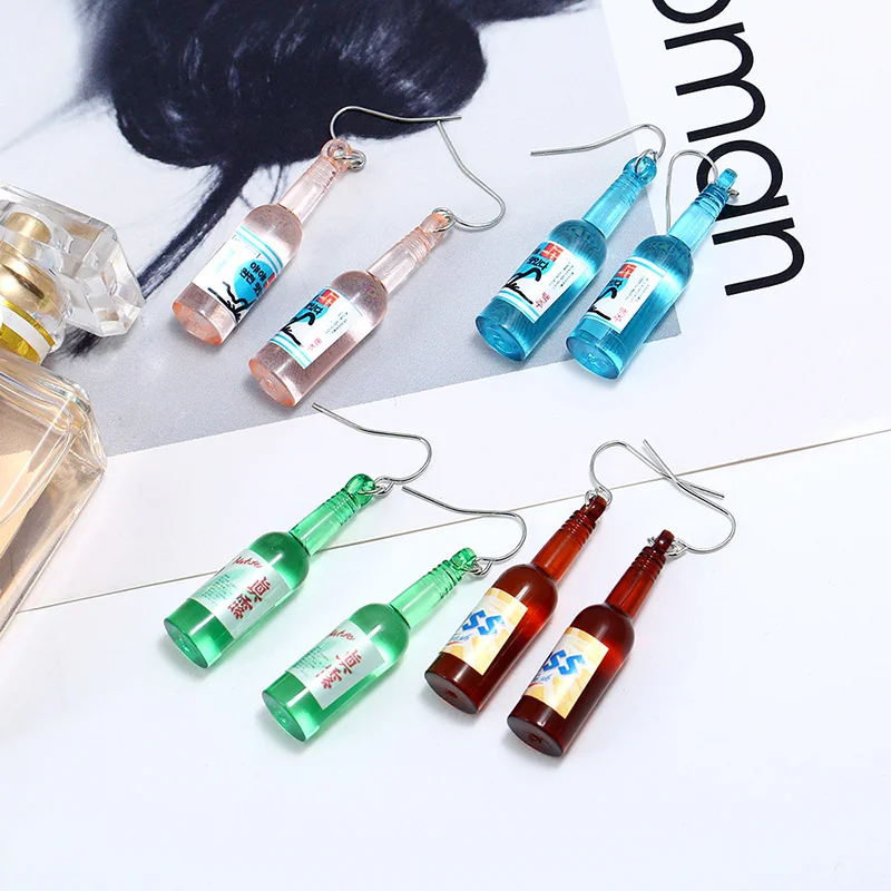 Creative Beer Bottle Cute Red Earrings for Women Mineral Water Bottle Funny Earrings Fashion Jewelry Drop Summer Earrings Female
Creative Beer Bottle Cute Red Earrings for Women Mineral Water Bottle Funny Earrings Fashion Jewelry Drop Summer Earrings Female