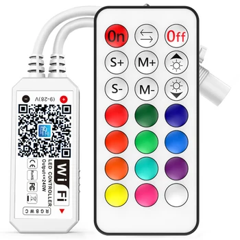 Mini WiFi RGBWC Controller DC9-28V 21Key RF Remote for Alexa Google Home Voice Control for RGB+CCT LED Stripe
Mini WiFi RGBWC Controller DC9-28V 21Key RF Remote for Alexa Google Home Voice Control for RGB+CCT LED Stripe