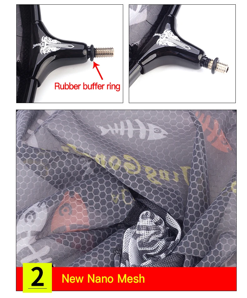 Fishing Folding Net Titanium Alloy Brail Head Round Small Mesh Fishing Hand Landing Net Fishing Accessories Gear X247G Fishing Folding Net Titanium Alloy Brail Head Round Small Mesh Fishing Hand Landing Net Fishing Accessories Gear X247G