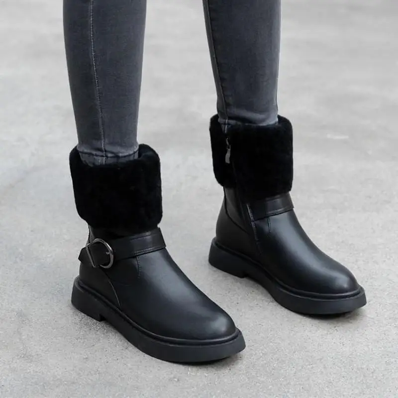 2019 Winter Boots Solid-colored rubber artificial short plush short-barrel flat-head flat-bottomed fashion simple women's shoes
2019 Winter Boots Solid-colored rubber artificial short plush short-barrel flat-head flat-bottomed fashion simple women's shoes