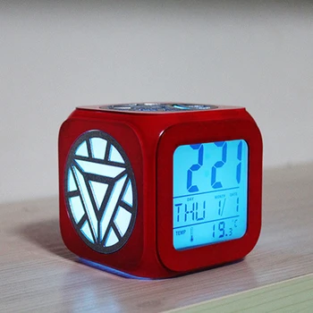 Multifunction 3D Iron man LED Digital Wall Clock Date Time Nightlight Display Table Desktop Clocks Alarm Clock For Home
Multifunction 3D Iron man LED Digital Wall Clock Date Time Nightlight Display Table Desktop Clocks Alarm Clock For Home