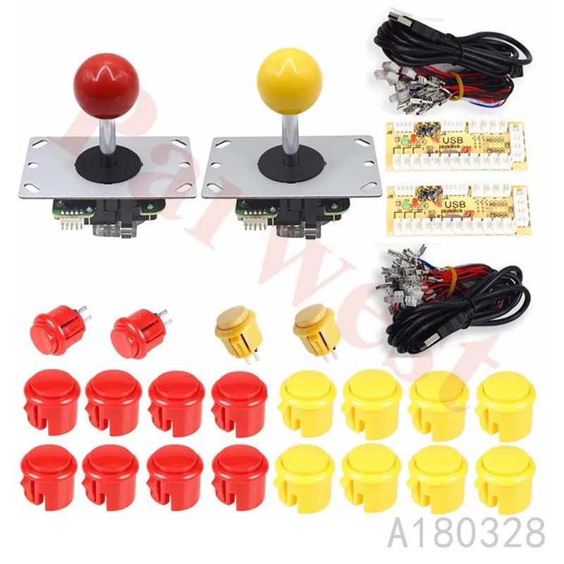 Arcade Kits DIY Controller USB Encoder to PC Games 5Pin 8 Ways Arcade game Joystick + 20x Push Buttons for Raspberry Pi 1 2 3
Arcade Kits DIY Controller USB Encoder to PC Games 5Pin 8 Ways Arcade game Joystick + 20x Push Buttons for Raspberry Pi 1 2 3