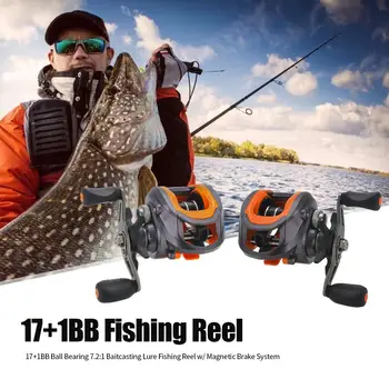 Hot Sale Fishing Reels Skillful Manufacture 17+1BB Left/Right Hand Baitcasting Lure Fishing Reel with Magnetic Brake System
Hot Sale Fishing Reels Skillful Manufacture 17+1BB Left/Right Hand Baitcasting Lure Fishing Reel with Magnetic Brake System