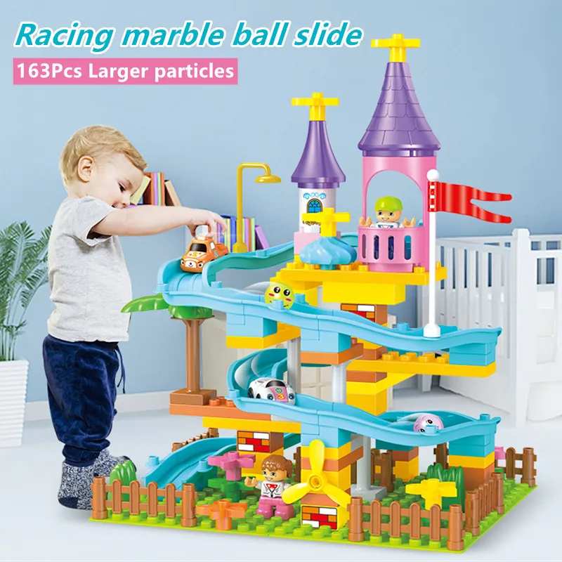 marble run Block compatible duploed Big size Building Blocks Funnel Slide DIY Assembly Bricks train car Toys for children gift
marble run Block compatible duploed Big size Building Blocks Funnel Slide DIY Assembly Bricks train car Toys for children gift
