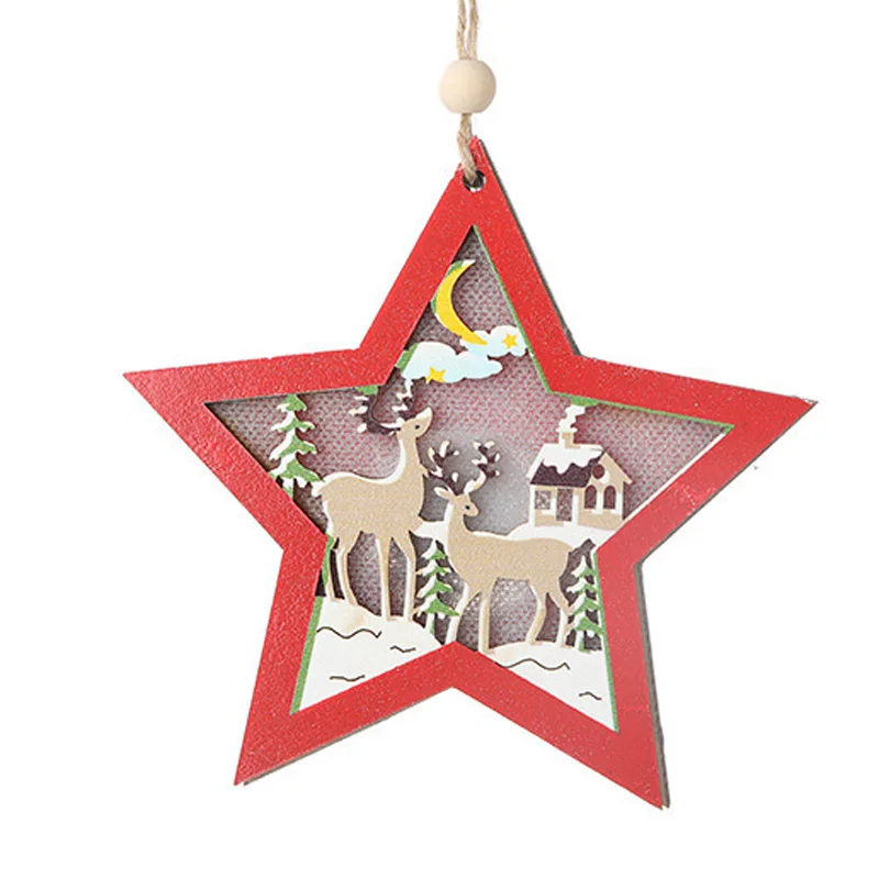 Creative Wooden Hollow Hanging LED Santa Claus Deer Christmas Decorations Lamp Car Xmas Tree Ornaments Navidad Snowman Baubles
Creative Wooden Hollow Hanging LED Santa Claus Deer Christmas Decorations Lamp Car Xmas Tree Ornaments Navidad Snowman Baubles