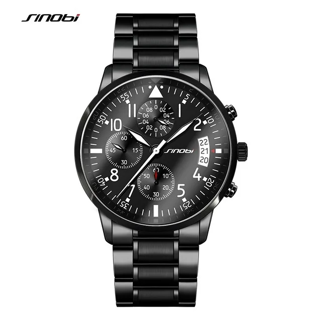 Sinobi Men Steel Belt Calendar Watch Outdoor Sports Waterproof Quartz Watch AliExpress Hot Selling 9639
Sinobi Men Steel Belt Calendar Watch Outdoor Sports Waterproof Quartz Watch AliExpress Hot Selling 9639