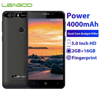 

LEAGOO KIICAA Power Smartphone 2GB RAM 16GB ROM 4000mAh 5.0" MTK6580 Quad Core Android 7.0 Fingerprint ID 8.0MP 3G Mobile Phone