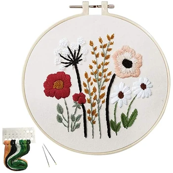 Embroidery Starter Kit Cross Stitch Set, Full Range of Stamped Embroidery Kits , Embroidery Hoops,and Tools
Embroidery Starter Kit Cross Stitch Set, Full Range of Stamped Embroidery Kits , Embroidery Hoops,and Tools