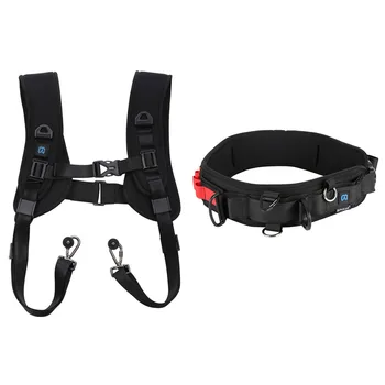 PULUZ 2 in 1 Multi-functional Bundle Waistband Strap+Double Shoulder Strap Kits with Hook for DSLR FPV Camera Photo Studio Kits
PULUZ 2 in 1 Multi-functional Bundle Waistband Strap+Double Shoulder Strap Kits with Hook for DSLR FPV Camera Photo Studio Kits