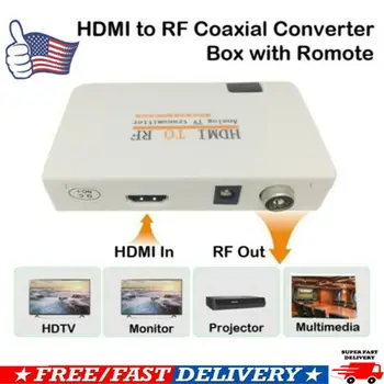 HDMI to RF Coax Converter Adapter HDMI Digital Signal to RF Analog Signal For Blu-ray Player Game Console Set-top Box
HDMI to RF Coax Converter Adapter HDMI Digital Signal to RF Analog Signal For Blu-ray Player Game Console Set-top Box
