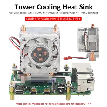 Tower Cooling Fan Silicone Heat Sink With Colorful LED Light For Raspberry Pi 4B/3B+
Tower Cooling Fan Silicone Heat Sink With Colorful LED Light For Raspberry Pi 4B/3B+