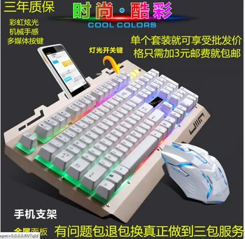 ZHUIGUANGBAO G700 Backlight Computer Keyboard And Mouse Kit Wired Game Keyboard Mouse Set Mechanical Keyboard Handfeel 
ZHUIGUANGBAO G700 Backlight Computer Keyboard And Mouse Kit Wired Game Keyboard Mouse Set Mechanical Keyboard Handfeel