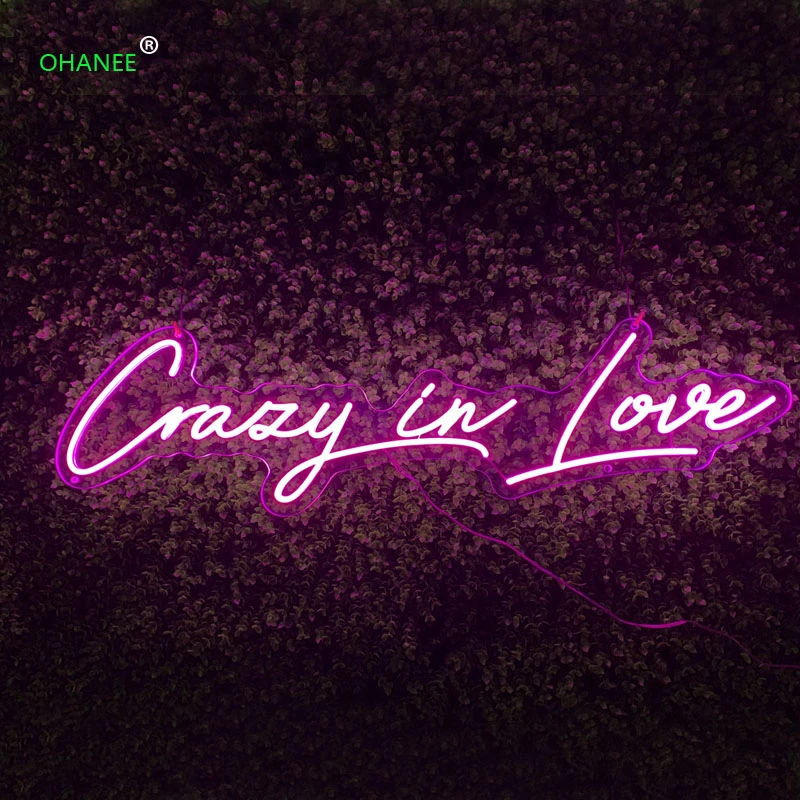 Custom Made LED Crazy in Love Neon Sign Wall Lights Party Wed decor Shop Window Restaurant Birthday Decoration | Лампы и освещение