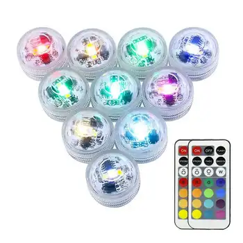 Mini RGB LED Light Bulb Button Battery Round Candle Bulb Underwater Lamp With Remote Control Waterproof lamps Submersible Lights
Mini RGB LED Light Bulb Button Battery Round Candle Bulb Underwater Lamp With Remote Control Waterproof lamps Submersible Lights