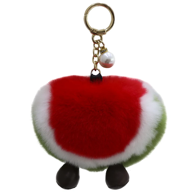 New style cute and high-end small watermelon doll pendant rabbit fur car key chain furry bag pendant gift for girl
New style cute and high-end small watermelon doll pendant rabbit fur car key chain furry bag pendant gift for girl