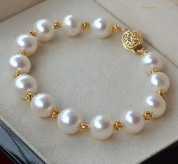 HUGE NATURAL 11-12MM ROUND SOUTH SEA GENUINE WHITE PEARL BRACELET GOLD Colour CLASP 
HUGE NATURAL 11-12MM ROUND SOUTH SEA GENUINE WHITE PEARL BRACELET GOLD Colour CLASP