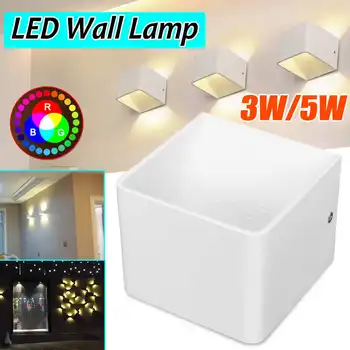 up and down Modern Led Wall Lamp RGB dimmable led light Aluminium wall light Square Light wall lamp 3/5W for living room 
up and down Modern Led Wall Lamp RGB dimmable led light Aluminium wall light Square Light wall lamp 3/5W for living room