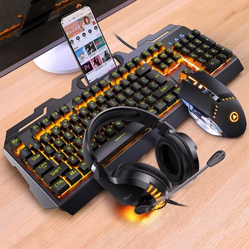 PC Gaming Keyboard Mechanical Gamer Mouse Headphone 3 in 1 Set Wired Keyboard 2400DPI 7 Color Backlit LED Notebook Office Home
PC Gaming Keyboard Mechanical Gamer Mouse Headphone 3 in 1 Set Wired Keyboard 2400DPI 7 Color Backlit LED Notebook Office Home