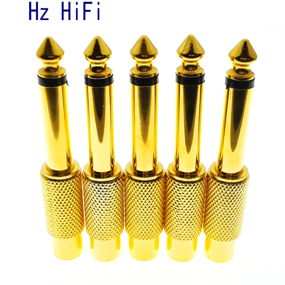 1PCS 6.35mm 1/4In Mono Male Jack to RCA Female Plug Audio Adapter Connector |