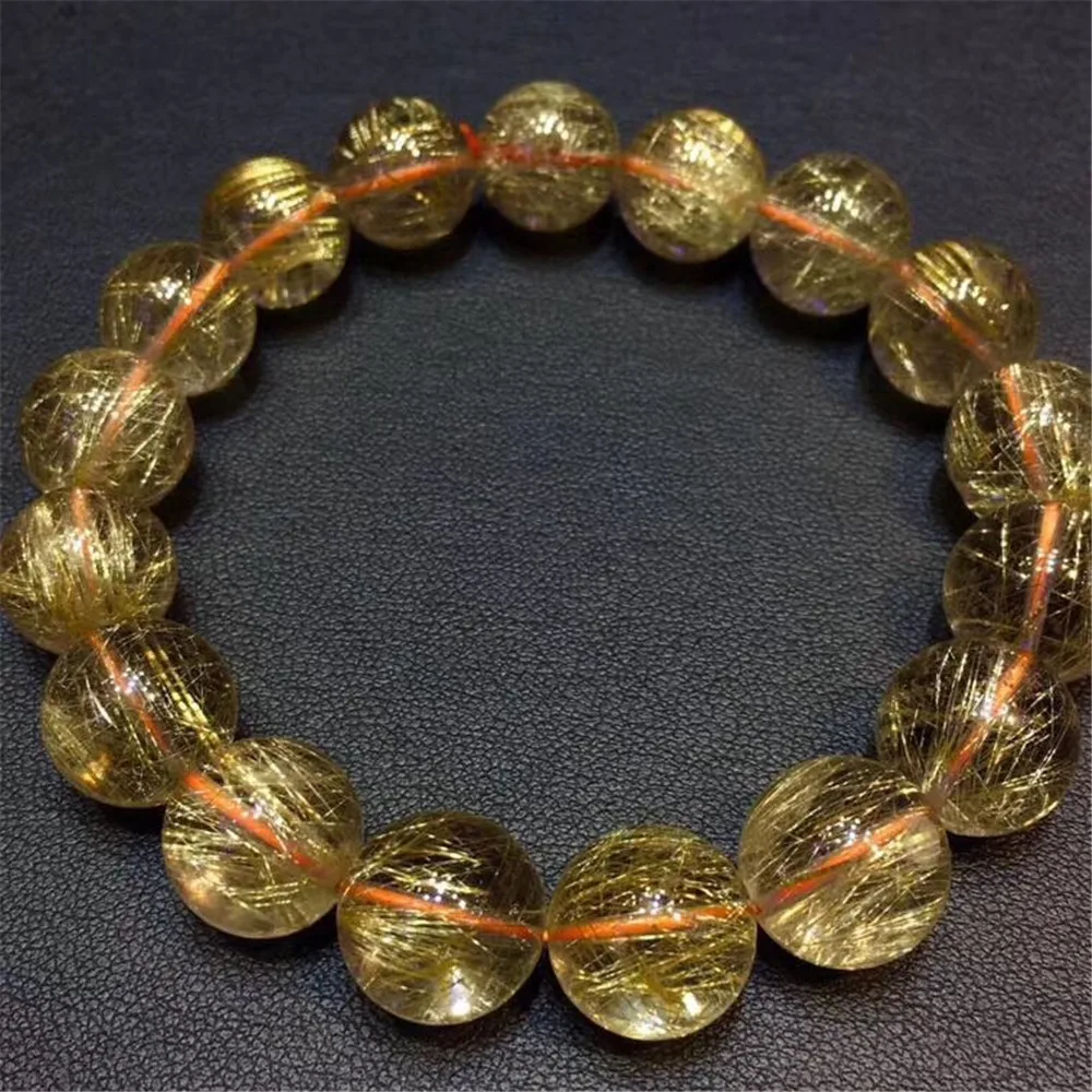 12.5mm Top Natural Gold Rutilated Quartz Bracelet For Woman Men Wealthy Round Beads Stretch Crystal Jewelry AAAAA Certificate
12.5mm Top Natural Gold Rutilated Quartz Bracelet For Woman Men Wealthy Round Beads Stretch Crystal Jewelry AAAAA Certificate