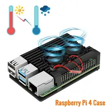 Case for Raspberry Pi Aluminum 4 Model B Raspberry Pi 4 Case with Dual Cooling Fan Metal Shell Black Enclosure Cases
Case for Raspberry Pi Aluminum 4 Model B Raspberry Pi 4 Case with Dual Cooling Fan Metal Shell Black Enclosure Cases