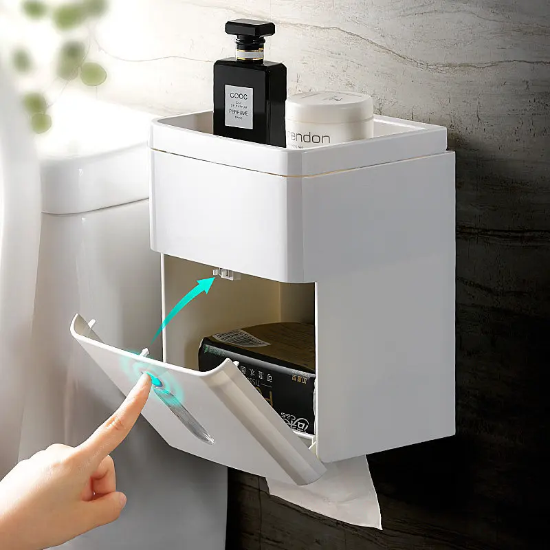 Shuangqing Toilet Tissue Box Toilet Wall Hanging Storage Holder Hole Punched Waterproof Health Cardboard Box 5149 
Shuangqing Toilet Tissue Box Toilet Wall Hanging Storage Holder Hole Punched Waterproof Health Cardboard Box 5149