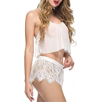 2020 Fashion Women Sexy Sleepwear Sleeveless Strap chiffon Nightwear Lace Trim Satin Cami Top Pajama Sets pijama feminino W3
2020 Fashion Women Sexy Sleepwear Sleeveless Strap chiffon Nightwear Lace Trim Satin Cami Top Pajama Sets pijama feminino W3