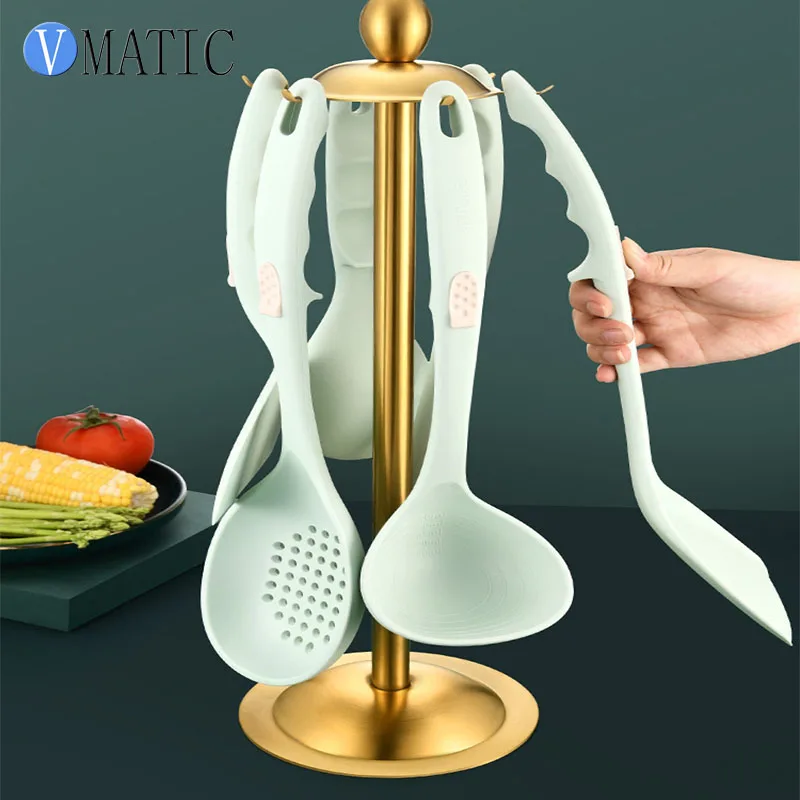 Stainless Steel Cooking Utensil Stand Kitchenware Spatula Scoop Spoon Rotating Storage Rack
Stainless Steel Cooking Utensil Stand Kitchenware Spatula Scoop Spoon Rotating Storage Rack