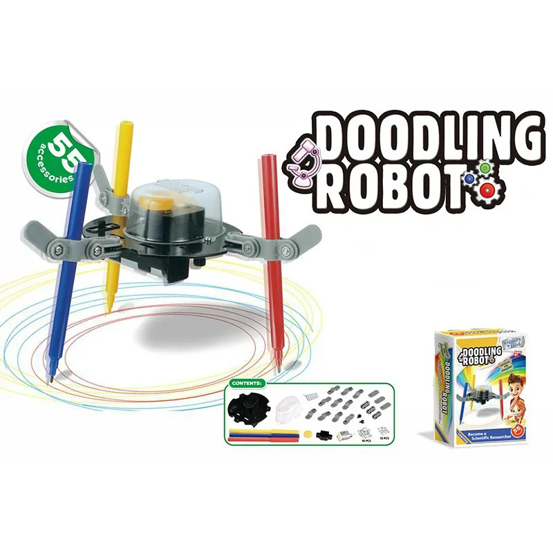 Students DIY Set Science And Education Creative Power Machine Series Graffiti Robot Painting Children Scientific Stem Toys new
Students DIY Set Science And Education Creative Power Machine Series Graffiti Robot Painting Children Scientific Stem Toys new