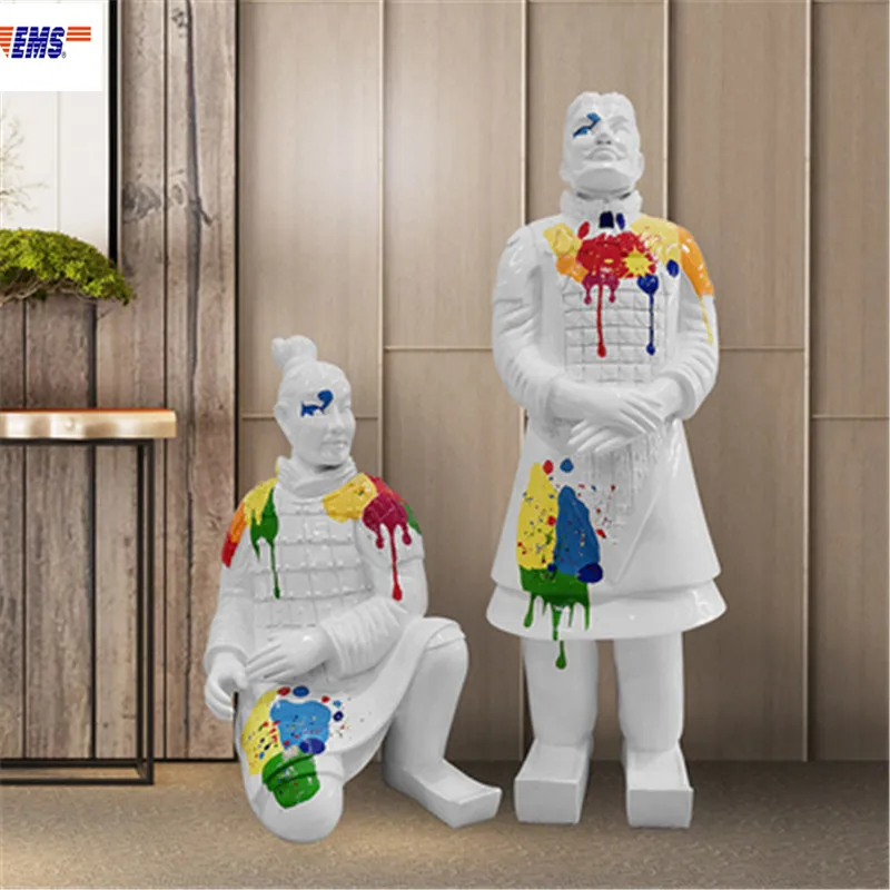Fiberglass Sculpture Chinese Style Terracotta Army Colored Drawing Craftwork Decoration Action Figure Collection Model Toy X2713
Fiberglass Sculpture Chinese Style Terracotta Army Colored Drawing Craftwork Decoration Action Figure Collection Model Toy X2713