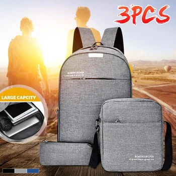 3pcs/set Unisex Backpack Waterproof Oxford School Backpack for Teenager Fashion Shoulder Bag 18"Laptop Bag Casual Travel Backbag
3pcs/set Unisex Backpack Waterproof Oxford School Backpack for Teenager Fashion Shoulder Bag 18"Laptop Bag Casual Travel Backbag