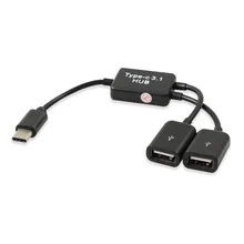 Type C to 2 OTG Dual Port HUB Cable Y Splitter for Tablet Android Mouse Keyboard Type-C Adapter Converter
Type C to 2 OTG Dual Port HUB Cable Y Splitter for Tablet Android Mouse Keyboard Type-C Adapter Converter