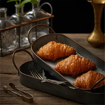 Retro old storage tray creative iron plate gourmet shooting props bread plate fruit plate pl37
Retro old storage tray creative iron plate gourmet shooting props bread plate fruit plate pl37