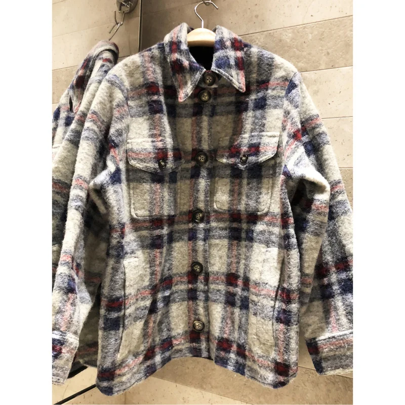 Fashion handsome 2019 Autumn Winter street women's England plaid casual loose wool shirt jacket quality top
Fashion handsome 2019 Autumn Winter street women's England plaid casual loose wool shirt jacket quality top