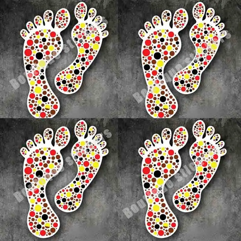 4-piece Set of Aboriginal Decals Footprint Stickers Australia Car Flag Funny Ute Koori Deadly Car Window Body Art Pattern
4-piece Set of Aboriginal Decals Footprint Stickers Australia Car Flag Funny Ute Koori Deadly Car Window Body Art Pattern