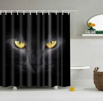 Black Cat Pattern Digital Print Shower Curtains for Bathroom Decor,Polyester Waterproof Fabric Bath Curtain with 12 Hooks,70x70
Black Cat Pattern Digital Print Shower Curtains for Bathroom Decor,Polyester Waterproof Fabric Bath Curtain with 12 Hooks,70x70