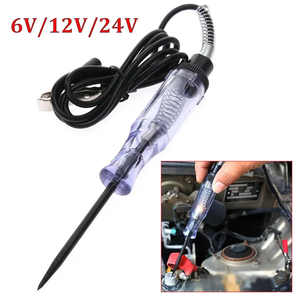 Durable Car Voltage Circuit Tester 6V/12V/24V DC System Probe Continuity Auto Test Light Probe Light System Test Probe Lamp CSV 
Durable Car Voltage Circuit Tester 6V/12V/24V DC System Probe Continuity Auto Test Light Probe Light System Test Probe Lamp CSV