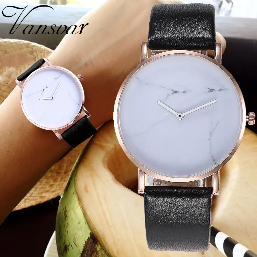Vansvar Brand Woman Watch Simple Creative Quartz Wristwatches Luxury PU Leather Bracelet Round Case Watches Reloj Mujer 2019 
Vansvar Brand Woman Watch Simple Creative Quartz Wristwatches Luxury PU Leather Bracelet Round Case Watches Reloj Mujer 2019