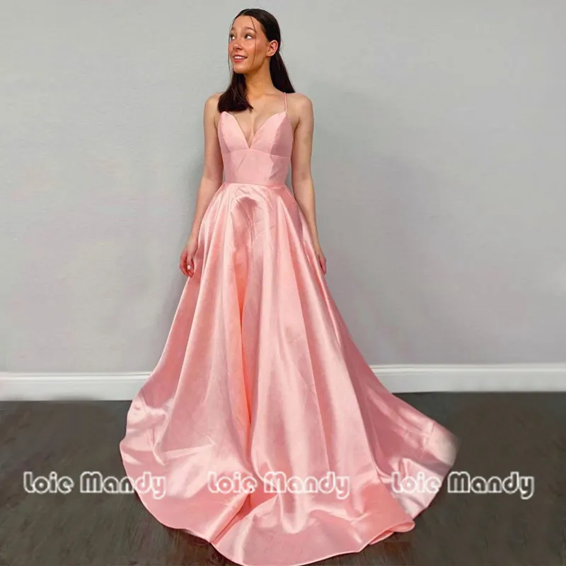 Sexy Criss Cross Backless Evening Dresses Long 2022 Formal Satin A Line Prom Dress Party Light Pink Night Vestidos De Fiesta
Sexy Criss Cross Backless Evening Dresses Long 2022 Formal Satin A Line Prom Dress Party Light Pink Night Vestidos De Fiesta