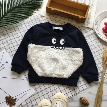 

Tonytaobaby Autumn Clothing New Style Baby BOY'S Dark Blue Contrast Color Children Sweatshirt